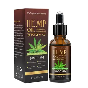 

30ml 100% Organic Hemp CBD Oil 3000mg Bio-active Hemp Reduce Sleep Better Drop For Pain Oil Extract Relief Anxiety Seeds N4Z7