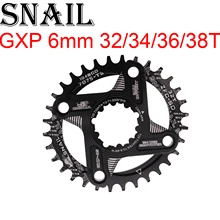 Улитка овальная Звездочка 6 мм офсетная XX1 Eagle X01 GX X1 X0 X9 для sram gxp DM 30T 32T 34T 36 38 MTB дорожный велосипед с прямым креплением