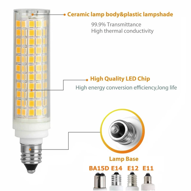 E14 LED Light Bulbs 3W(Equivalent 25W Halogen Bulb Replacement) Silicone  Warm White 3000K LED Corn Bulbs,E14 Candelabra Base,32 LED