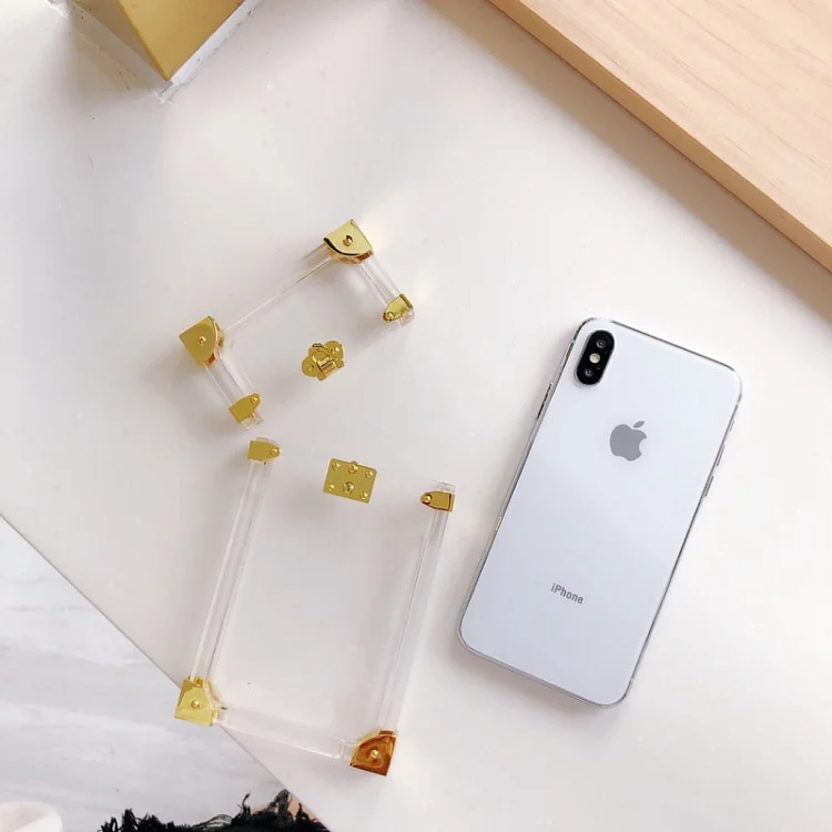 Прозрачный металлический акриловый чехол s для iphone X XS 11Pro MAX модный винтажный Чехол для iphone 7 8 6s 6 Plus Funda чехол для телефона s