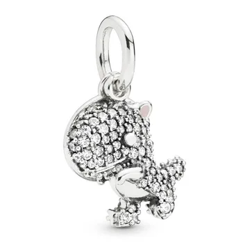 

Authentic S925 Charm Pave Dinosaur Dangle fit Lady Bracelet Bangle Diy Jewelry