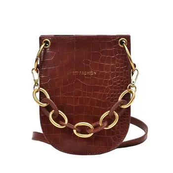 

Mobile Phone Mini Bags Small Clutches Shoulder Bag Crocodile Leather Women Handbag Black Clutch Purse Flap Alligator Sac A Main