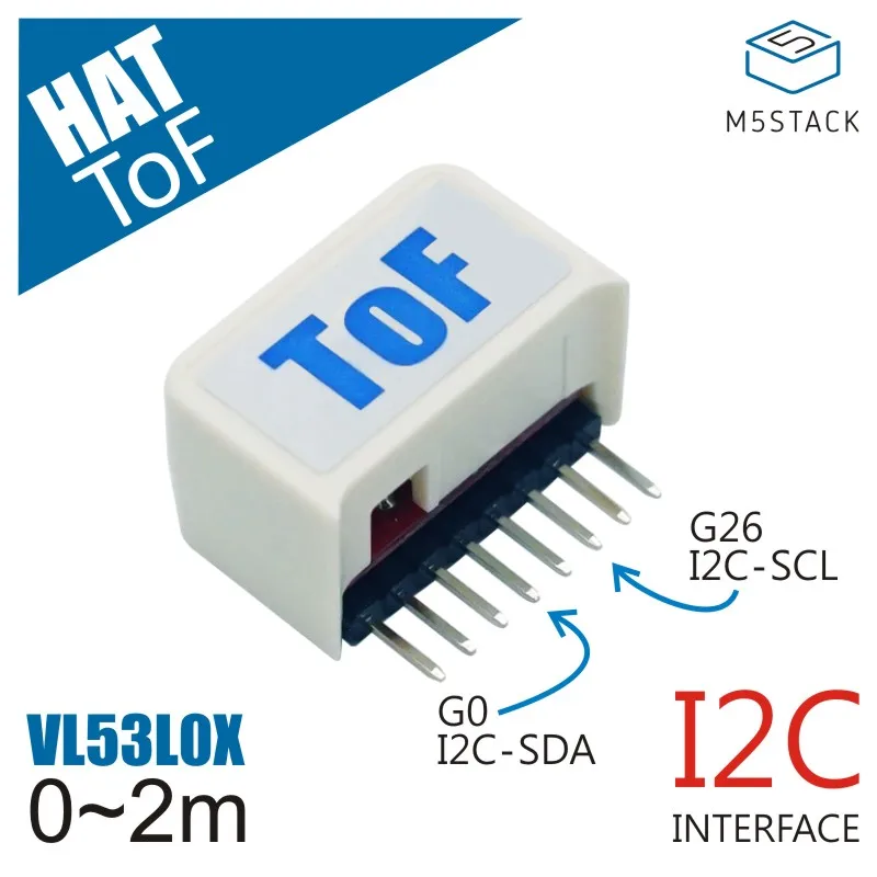 

M5StickC ESP32Mini IoT Development Board Compatible ToF HAT( VL53L0X and 940nm VCSEL) High Precision Laser-Ranging Sensor