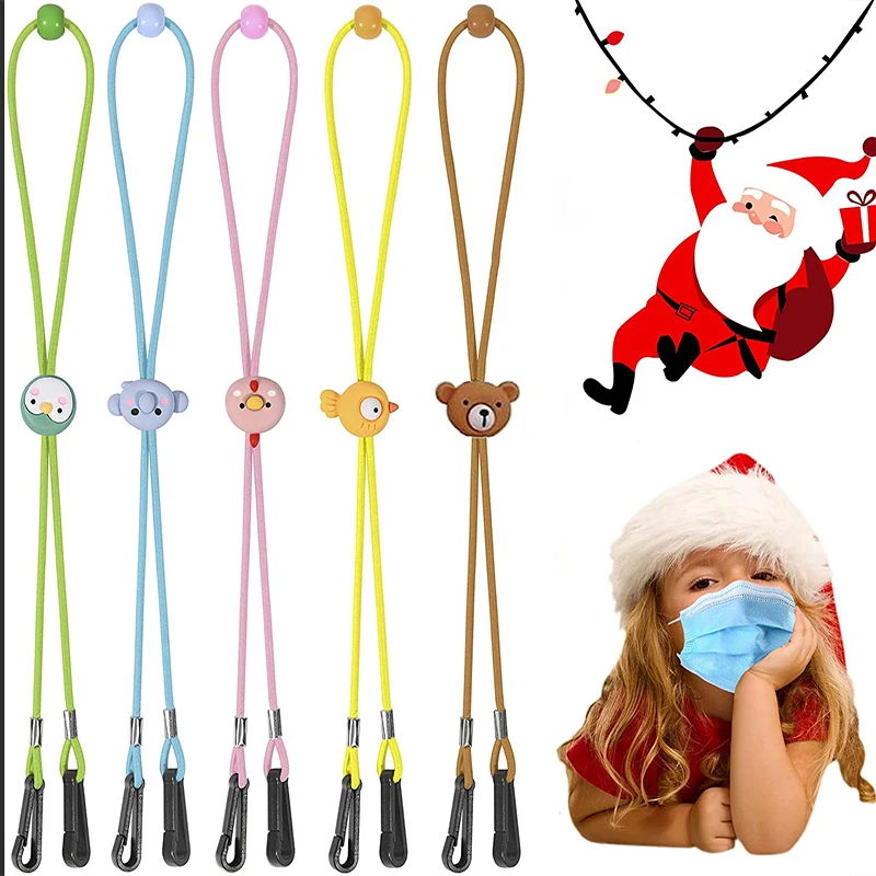 

Mask Chain Holder Adjustable Length Face Mask Lanyard Strap for Kids Adults with Clip Holders & Adjusting Button Jewelry Gift