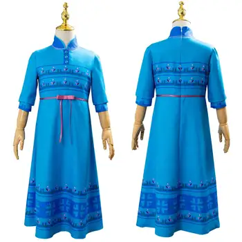 

Princess Anna Cosplay Costume Kids Child Dress Outfot Halloween Carnival Party Fancy Dress For Little Girls