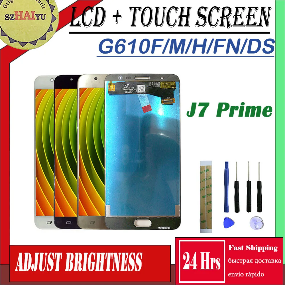 

SM-G610FN/F/M/H/DS For Samsung Galaxy J7 Prime LCD Display + Touch Screen G610F G610M G610H G610L G610K Screen Adjust Brightness