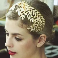 Греческие свадебные аксессуары для волос головной убор головная повязка с золотыми листьями расческа для волос заколка Корона Золотой головной убор