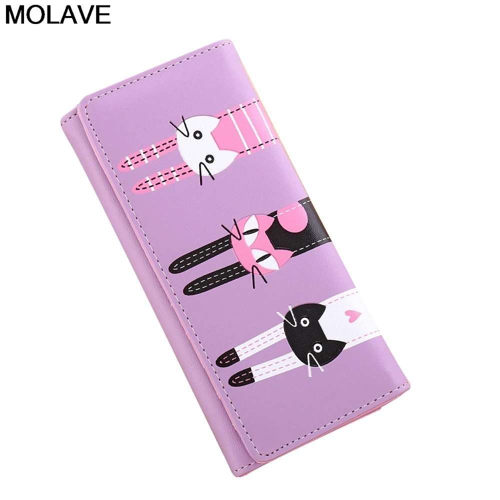 Molave женский кошелек с кошкой, кошелек для монет, Длинный кошелек, Модный женский кошелек, кошелек для кредитных карт, carteira feminina portefeuill