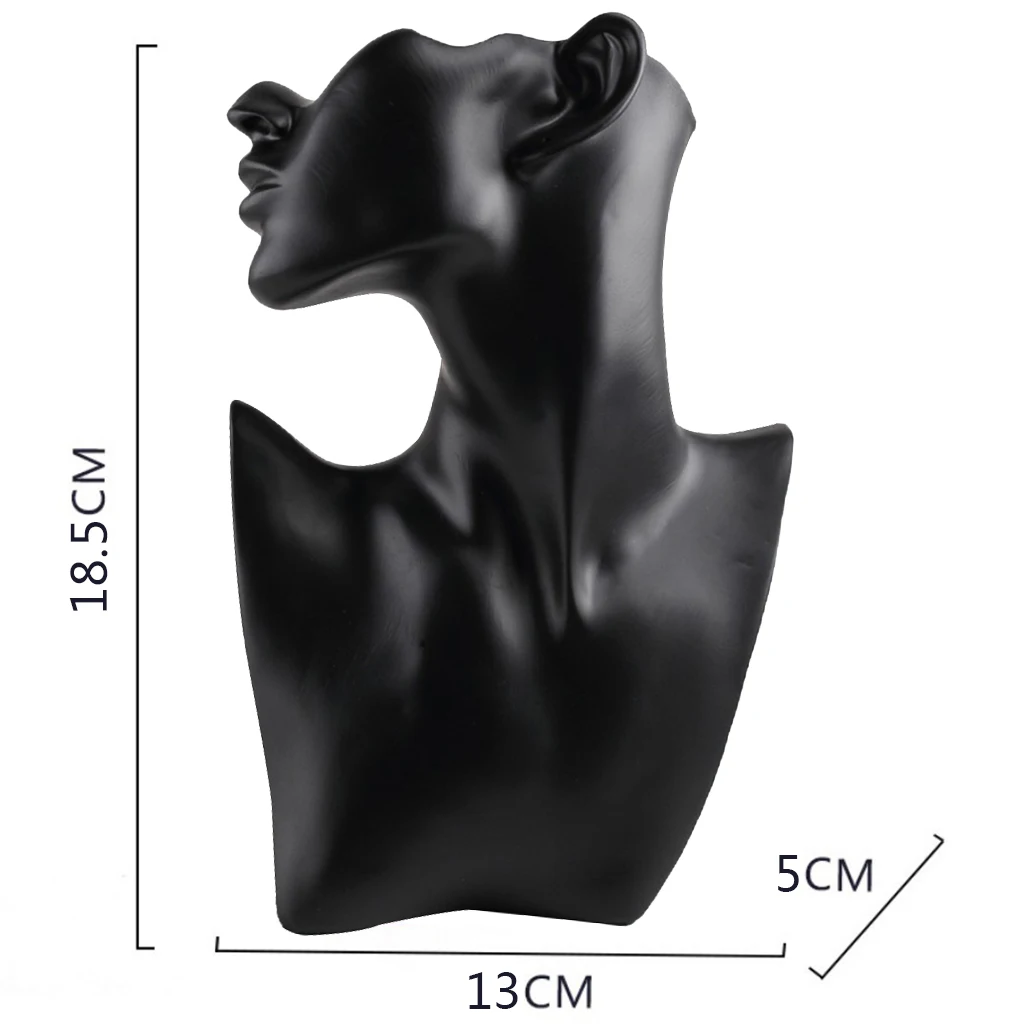 Necklace and Earring Bust Jewelry Display, Resin Material, Female Mannequin
