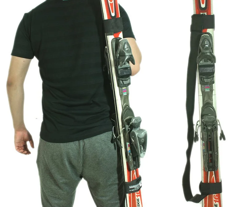 Регулируемые лыжные палки на плечо, переноска для рук, ручки для ресниц, ремни Porter, крюк-петля, защита, черный нейлоновый лыжный ремень, сумки