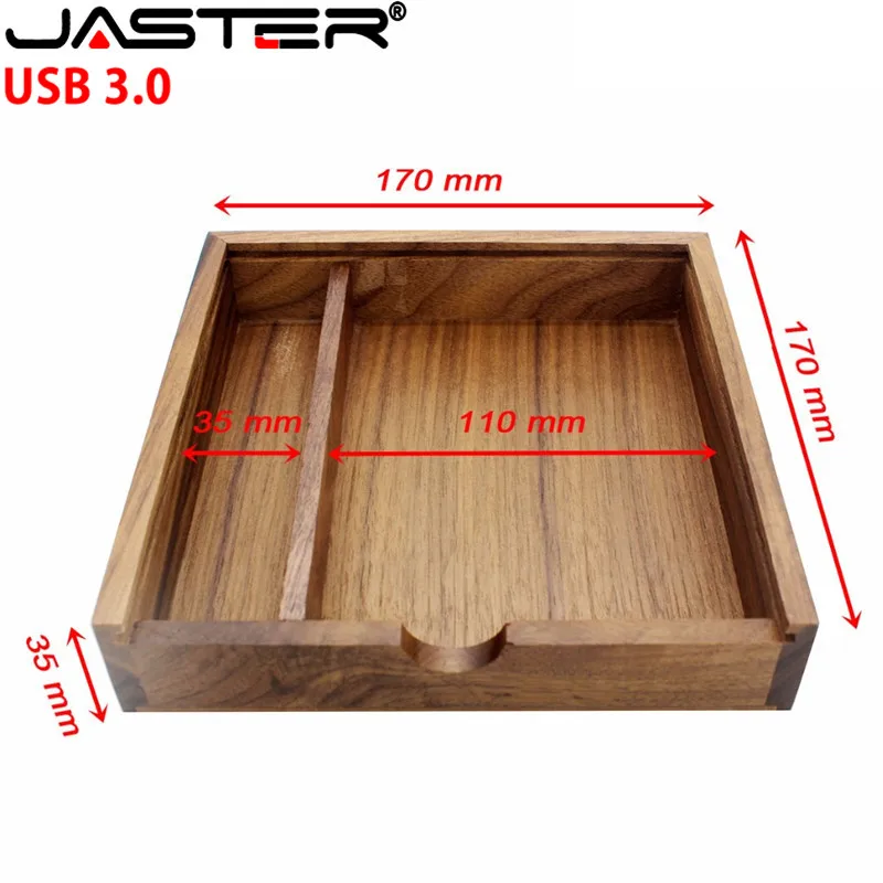 JASRER (1 шт. бесплатный логотип) уникальный фотоальбом ореховая древесина USB +