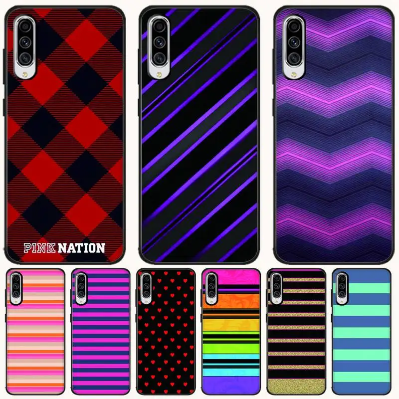 

LJHYDFCNB Color stripes Bling Cute Phone Case For Samsung A6 6S 6Plus 7 720 750 8 8 PLUS 9 920 2018 A8 A9STAR