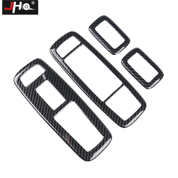 Window Switch Panel JHO автомобильные аксессуары, пластиковая накладка из углеродного волокна для- Jeep Grand Cherokee Laredo Limited - Название цвета: Window Switch Panel