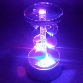 

4 LED Retro Lamp Holder Light Laser Round Lamp Socket Pull Chain for Cocktail Crystal Glass Transparent Objects Display