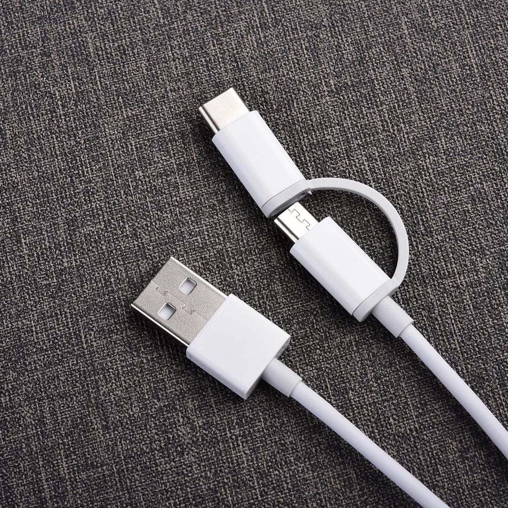 Xiao mi 2в1 USB кабель mi cro USB-Type C для быстрой зарядки mi A1 5 6 SE Red mi Note 3 4 5A 6 6A mi 8 9 9T cc9