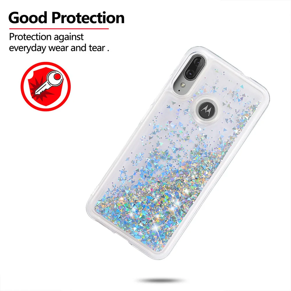 Силиконовый мягкий чехол для телефона Motorola E6 Plus, чехол с динамической жидкой звездой, зыбучие пески, чехол для Moto E6s, ТПУ, задняя крышка, MotoE6