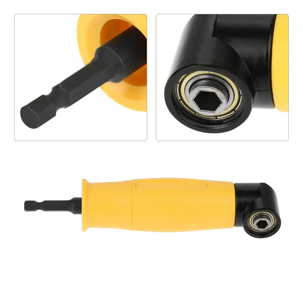 Dewalt Right Angle Drill Attachment 105 Degree Angle Driver Drilling Shank 1/4 Hex Drill Bit Socket Holder Drill Extension Shank Screwdriver Magnetic Adaptor Sleeve 3 90 Drill Bit Adapter