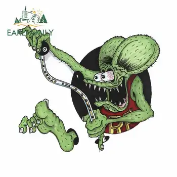 

EARLFAMILY 13cm x 11.7cm for Tales of the Rat Fink Anime Car Stickers and Decals Fine Waterproof Bumper Car Wrap Decoration