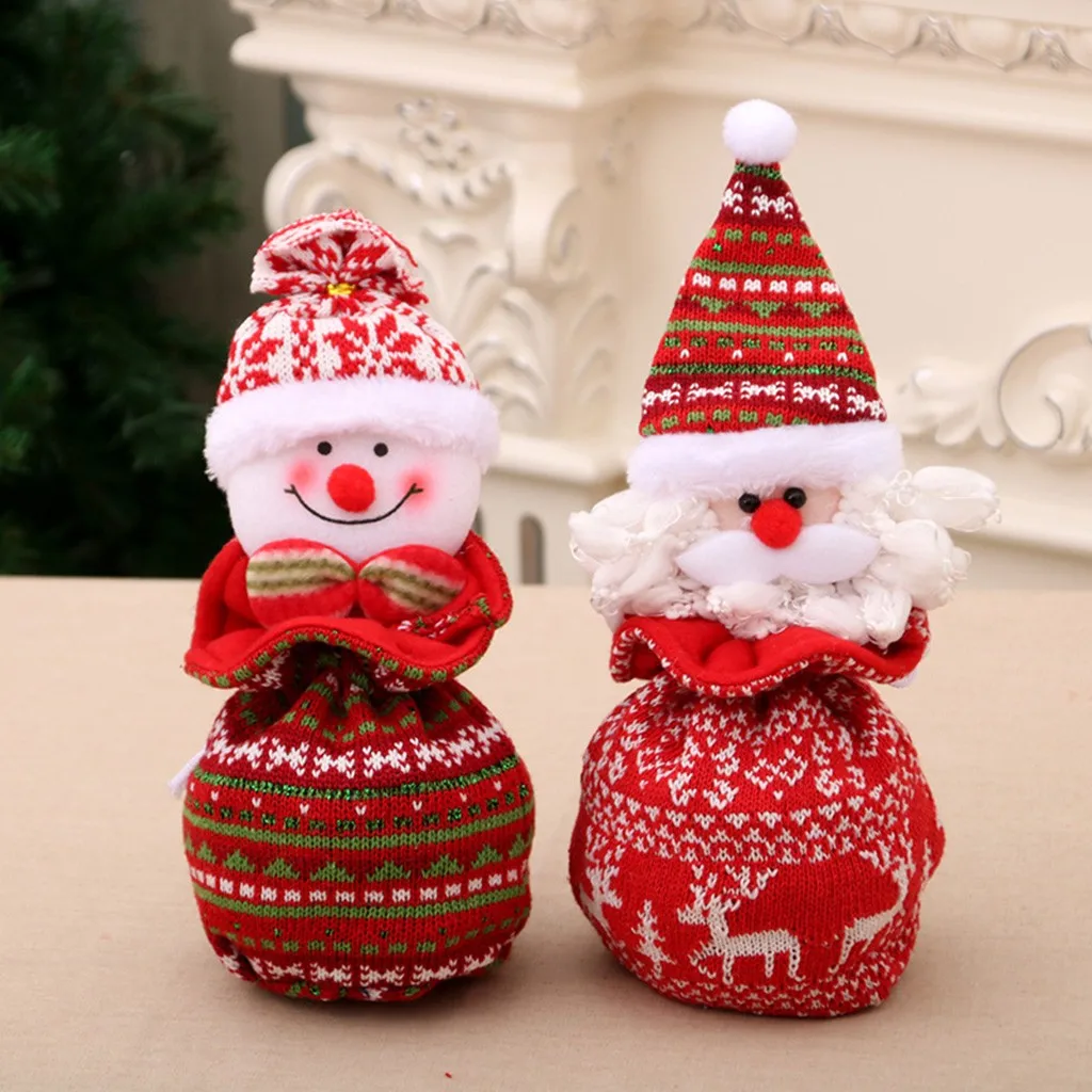 Natale красный Рождественский Снеговик яблоко мешок рождественские подарочные сумки подарки regali natale рождественские чулки regalos navidad@ 12