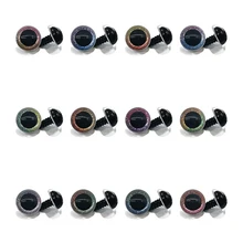 

20pcs 10mm-30mm round plastic clear toy safety eyes + glitter Nonwovens + hard washer for plush doll findings-size option