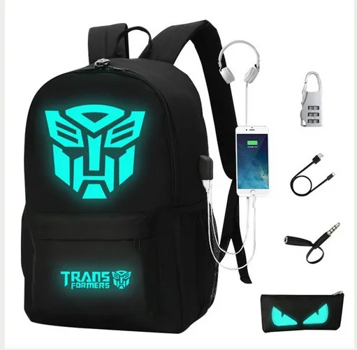 COLOR2 SHYAA рюкзак для кросса, светящийся, usb зарядка, корейский рюкзак для компьютера, для школьников, для путешествий, для улицы - Цвет: COLOR2
