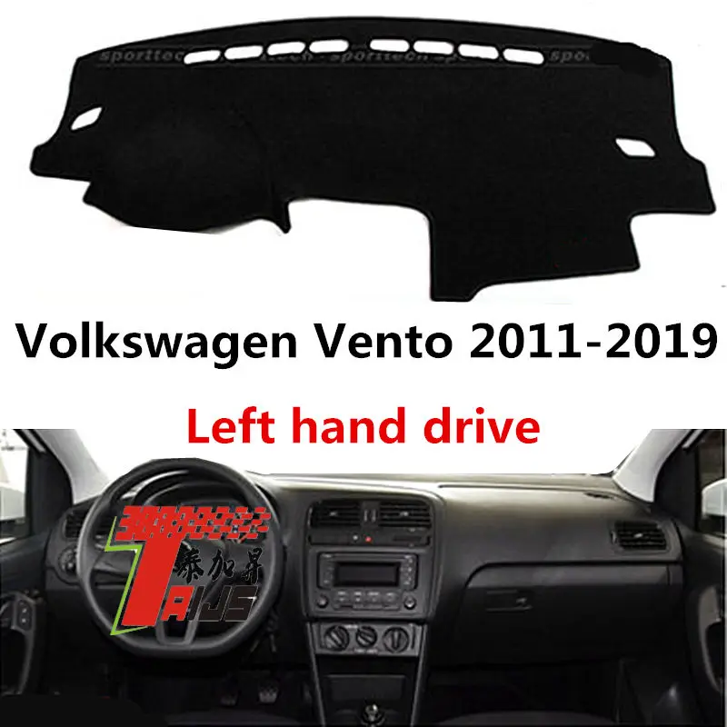 Taijs чехол для приборной панели автомобиля с левым приводом для Volkswagen Vento 2011- креативный антиосветительный модный коврик для приборной панели автомобиля