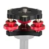 Metal Leveling Base LP-64 Camera Tripod Head Leveling Base Triple-wheel Precision Leveler Bubble Level 3/8" Screw Load 15kg 6