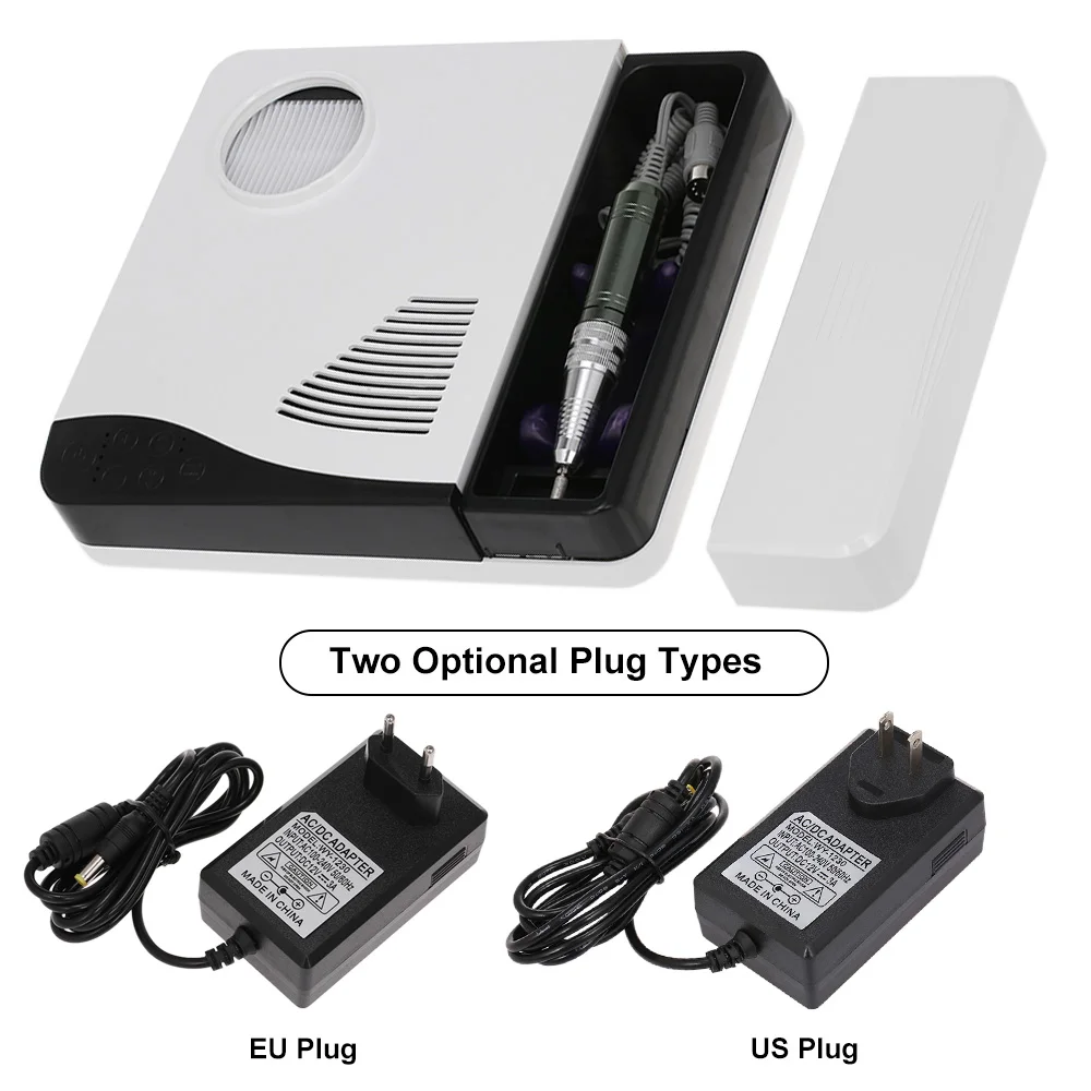 

60W Electric Nail Drill Machine with Nail Dust Collector 4-In-1 Nail Tool Nail Dust Collection Trimming Equipment Manicure Tool