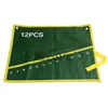 2021 New 12 Pockets Durable Canvas Spanner Wrench Tool Roll Up Storage Bag 1