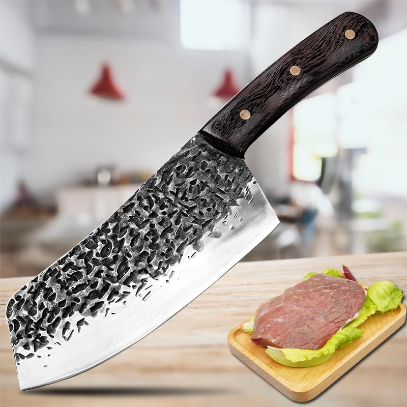 6'' Viking Knife Huusk Knife Japan Kitchen Meat Cleaver Butcher Boning Knife,  Full Tang Pear Wood Handle with Leather Sheath - AliExpress