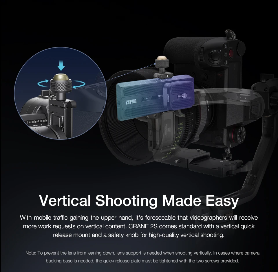 3 осевой шарнирный стабилизатор ZHIYUN Crane 2S Для беззеркальных камер DSLR поддержка BMPCC