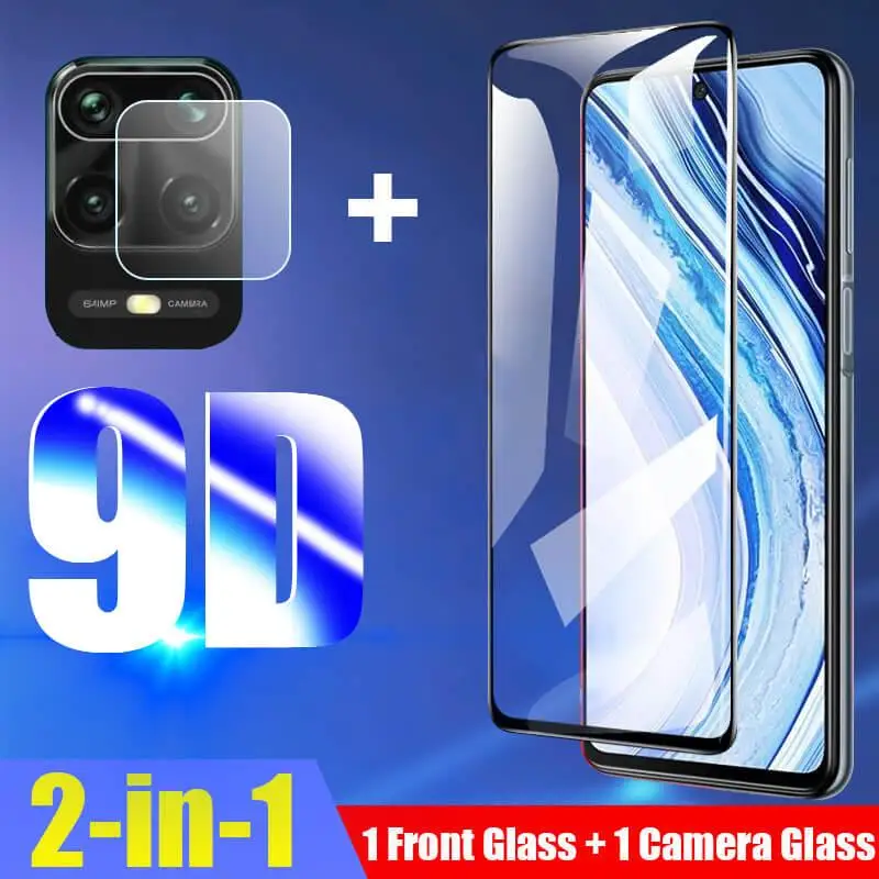 Закаленное стекло 9D 2 в 1 для Xiaomi Redmi Note 9s 9 Pro Max Защитное камеры Xiomi 9S пленка