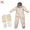 2022 New Professional Ventilated Full Body Beekeeping Bee Keeping Suit With Leather Gloves Coffee Color ► Photo 3/6