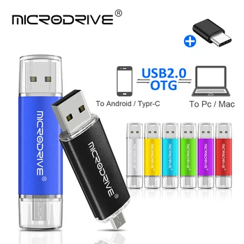 

360° Rotate 3in1 OTG USB Flash drive type-c 16GB 32GB 64GB USB 2.0 pen drive 128GB micro usb storage devices U disk for phone