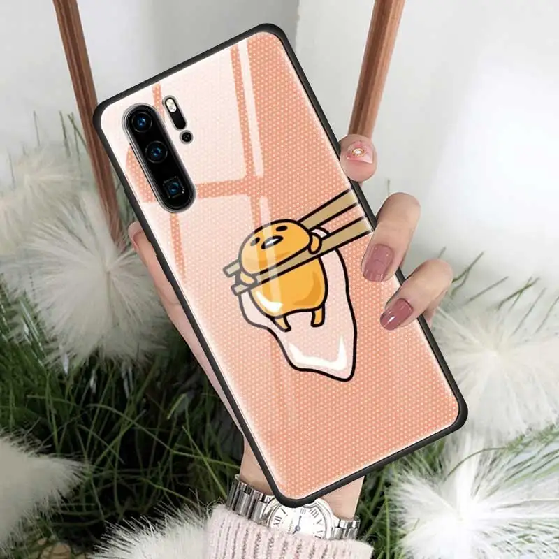 Чехол из закаленного стекла для телефона, чехол для huawei P10 P20 P30 Lite Pro mate 10 20 Lite Pro с мягким краем Gudetama Lazy Egg - Цвет: T11