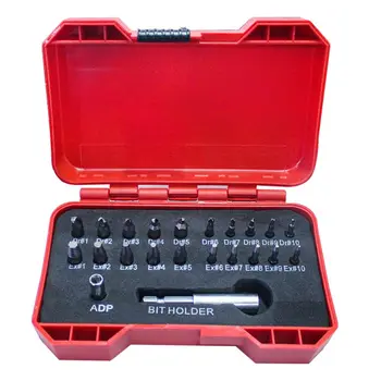 

22pcs Damaged Stripped Screw Extractor Set Disassemble Broken Screws Bolt Remover Extension Bit Holder