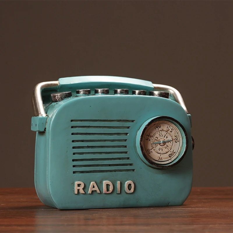 

Hot New Retro Radio Model Home House Decoration Soft Outfit Design Cabinet Shelf Cafe Figurines