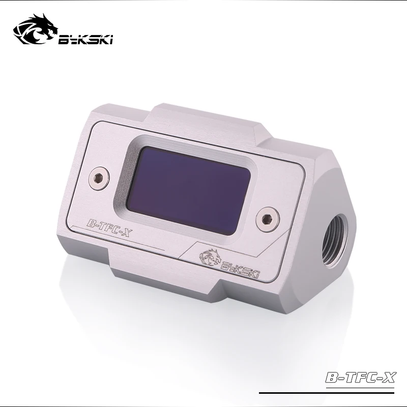 Preise Bykski OLED Digital Display Wasserzähler Wasser Kühler System Doppel G1 4   Fluss Sensor Fitting