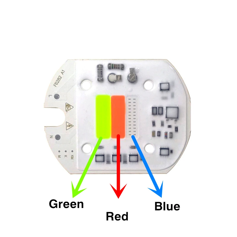 1pcs 220V 30W LED COB Chip RGB AC220V 30 watt Colorful Light Source With Smart IC Driver For DIY Floodlight Spotlight | Лампы и