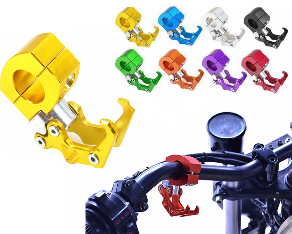 

Universal Motorcycle Bike Bicycle CNC Aluminium Hook 22mm Handlebar Convenience Hook Helmet Luggage Bag Hang Hooks