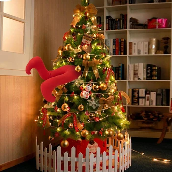 

2020 Santa Claus Prosthetic New Year Christmas Tree Hanging Pendant Funny Simulation Leg Ornaments Holiday Decoration