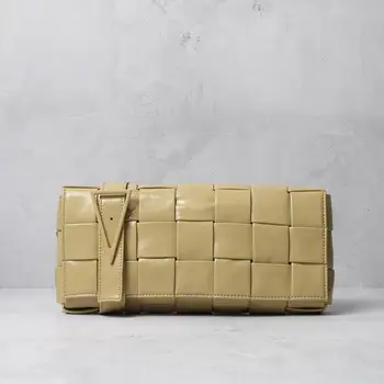 

European American Style Woven Waist bag Fashion Unisex Chest Bag 2020 summer leather Handbags oblique cross small Messenger Bag