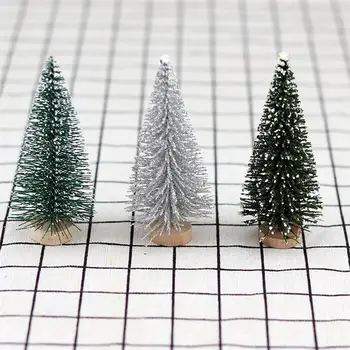 

1 Set Of Miniature Landscape Christmas Tree Adornment Christmas Party Supplies Micro Landscape Christmas Tree Ornaments