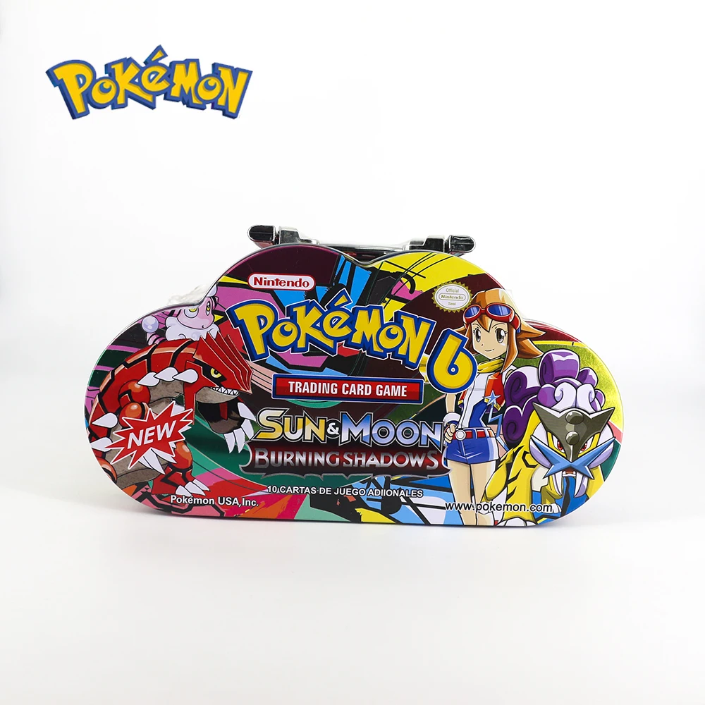 Pokemon GX EX MEGA чехол флэш-карта 3D версия Меч Щит солнце и луна Портативный железный ящик Коллекционная карта подарок детская игрушка