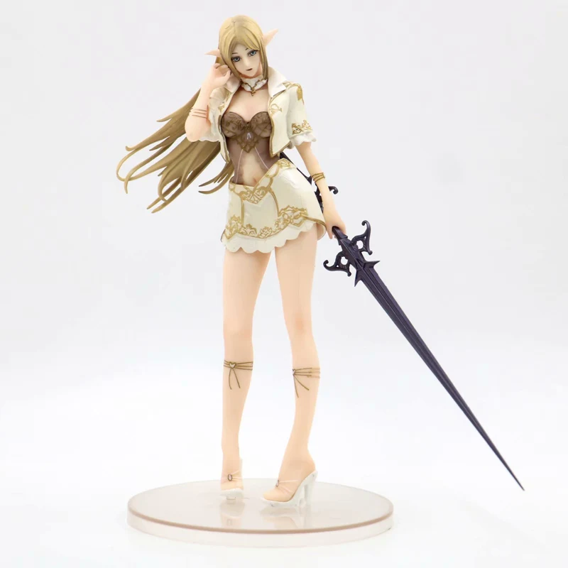 

24CM Anime Figure Sword Can Be Replaced Lineage Heaven 2 Elf Female Mage PVC Action Figure Collection Model Toys