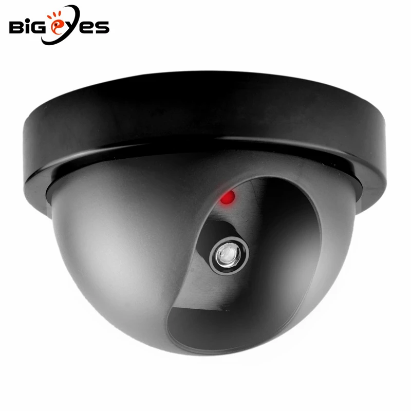 Domo de cámara CCTV para interior, simulación de alarma antirrobo, energía de la batería, vigilancia de seguridad, Monitor de cámara Led simulado
