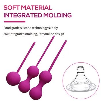 Safe Silicone Smart Ball Kegel Ball Vaginal Tighten Exercise Machine Vibrator Vaginal Geisha Ball Sex Toy for Women Adult game 5