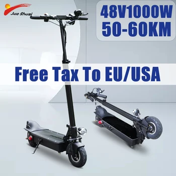 

Scooter Electric 48V1000W Foldable AdultE Scooter 2 Motor wheel fat tire E-scooter with seat Lithium Battery Long Hoverboard