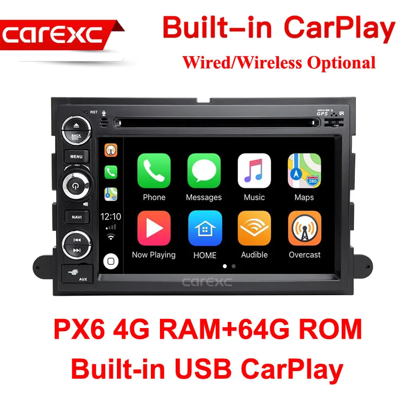 2 Din Android 9,0 автомобильный dvd-плеер для Ford F150 F350 F450 F550 F250 Fusion Expedition Mustang Explorer Edge Radio CarPlay Head - Цвет: PX6 64G ROM