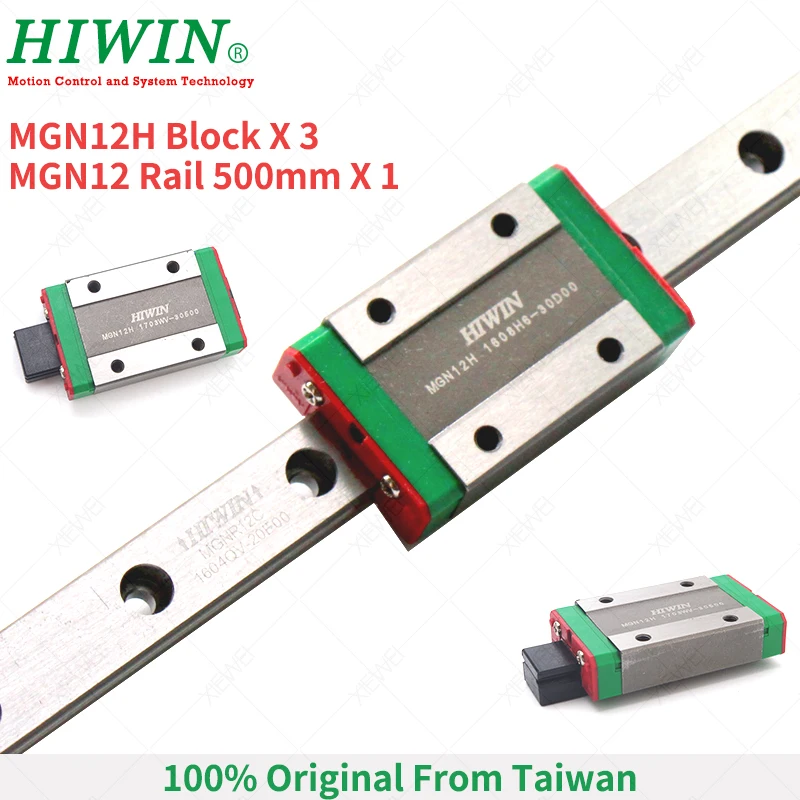 

3 pcs of HIWIN MGN9 linear rail 260 mm in length with 3pcs MGN9H blocks